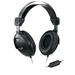 Genius HS-M505X Noise-cancelling Headset with Mic, 3.5mm Connection, Plug and Play with Adjustable Headbandand, In-line microphone and Volume Control, Black - Image 2