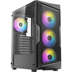 Antec AX61 Elite: Mid-Tower ATX Gaming Case with High-Airflow Mesh Front Panel, 4 x 120mm ARGB Fans, Tempered Glass Side Panels, Support for Up to 8 Fans, - Image 3