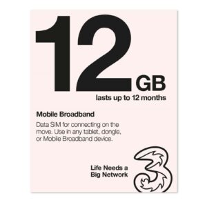 Three 3G 4G & 5G-Ready 12GB Prepaid Mobile Broadband Trio SIM Card - Image 3