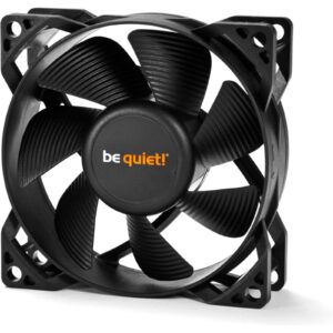 be quiet! Pure Wings 2 High Speed Black Fan, 80mm, 1900RPM, 3-Pin PWM Fan Connector, Black Frame, Black Blades, 7 Airflow-Optimized Fan Blades That Reduce Noise Generating Turbulence - Image 3