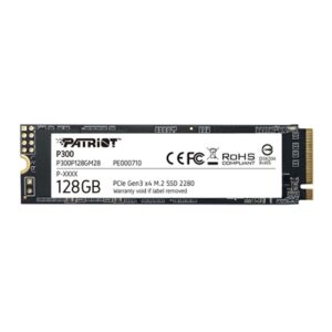 Patriot P300 (P300P128GM28) 128GB NVMe SSD, M.2 Interface, PCIe Gen3, 2280, Read 1600MB/s, Write 600MB/s, 3 Year Warranty - Image 2