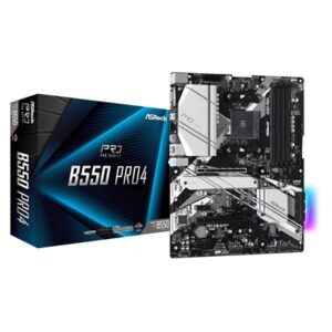 ASRock B550 Pro4 AMD AM4 Socket Motherboard, ATX, 4x DDR4 Slots, 2x M.2 Sockets, GbE LAN, 1x D-Sub / 1x HDMI Port - Image 2