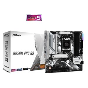 ASRock B650M Pro RS AMD AM5 Socket Motherboard, Micro-ATX, 4x DDR5 Slots, 3x M.2 Sockets, 2x USB-C Port, Fitted I/O Shield, 2.5GbE LAN, 1x DisplayPort / 1x HDMI Port - Image 3