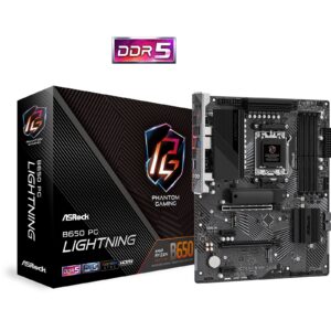 ASRock B650 PG Lightning AMD AM5 Socket Motherboard, ATX, 4x DDR5 Slots, 4x M.2 Sockets, 2x USB-C Port, Fitted I/O Shield, 2.5GbE LAN, 1x HDMI Port - Image 3