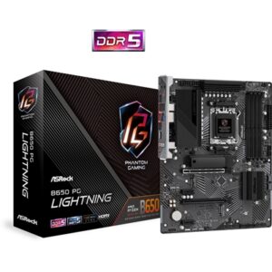 ASRock B650 PG Lightning AMD AM5 Socket Motherboard, ATX, 4x DDR5 Slots, 4x M.2 Sockets, 2x USB-C Port, Fitted I/O Shield, 2.5GbE LAN, 1x HDMI Port - Image 2