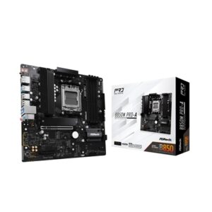 ASRock B850M Pro-A AMD AM5 Socket Motherboard, Micro-ATX, 4x DDR5 Slots, 3x M.2 Sockets, 2x USB-C Port, 2.5GbE LAN, 1x DisplayPort / 1x HDMI Port - Image 2