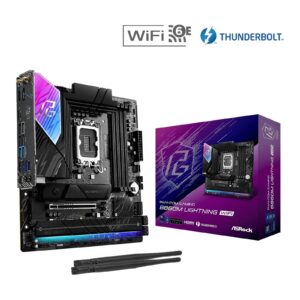 ASRock B860M Lightning WiFi PHANTOM GAMING Intel 1851 Socket Motherboard, Micro-ATX, 4x DDR5 Slots, 4x M.2 Sockets, 2x USB-C Port, Fitted I/O Shield, 2.5GbE LAN, Wi-Fi 6E, 1x DisplayPort / 1x HDMI / 1x USB-C (USB4) - Image 3