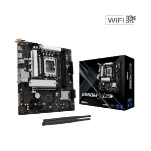 ASRock B860M-X WiFi Intel 1851 Socket Motherboard, Micro-ATX, 2x DDR5 Slots, 2x M.2 Sockets, 2x USB-C Port, 2.5GbE LAN, Wi-Fi 6E, 1x DisplayPort / 1x HDMI Port - Image 3