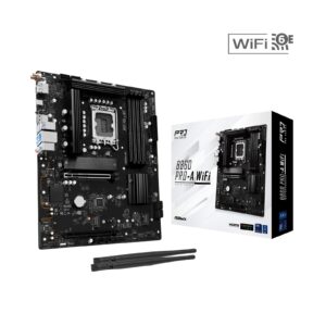 ASRock B860 Pro-A WiFi Intel 1851 Socket Motherboard, ATX, 4x DDR5 Slots, 3x M.2 Sockets, 2x USB-C Port, 2.5GbE LAN, Wi-Fi 6E, 1x DisplayPort / 1x HDMI Port - Image 3