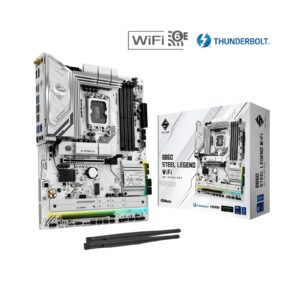 ASRock B860 Steel Legend WiFi Intel 1851 Socket Motherboard, ATX, 4x DDR5 Slots, 3x M.2 Sockets, 2x USB-C Port, Fitted I/O Shield, 2.5GbE LAN, Wi-Fi 6E, 1x DisplayPort / 1x HDMI / 1x USB-C (USB4) - Image 3