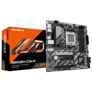 Gigabyte B850M D3HP AMD AM5 Socket Motherboard, Micro-ATX, 4x DDR5 Slots, 2x M.2 Sockets, 2x USB-C Port, GbE LAN, 2x DisplayPorts / 1x HDMI Port - Image 3