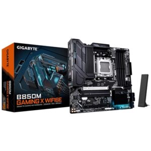 Gigabyte B850M GAMING X WIFI6E AMD AM5 Socket Motherboard, Micro-ATX, 4x DDR5 Slots, 2x M.2 Sockets, 2x USB-C Port, Fitted I/O Shield, 2.5GbE LAN, Wi-Fi 6E, 2x DisplayPorts / 1x HDMI Port - Image 2