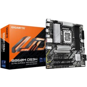 Gigabyte B860M DS3H Intel 1851 Socket Motherboard, Micro-ATX, 4x DDR5 Slots, 2x M.2 Sockets, 1x USB-C Port, 2.5GbE LAN, 2x DisplayPorts / 1x HDMI Port - Image 2