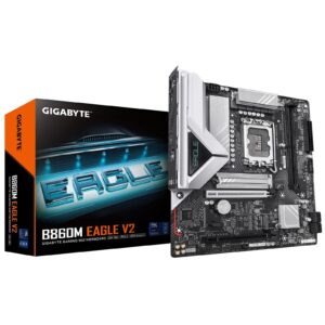 Gigabyte B860M EAGLE Intel 1851 Socket Motherboard, Micro-ATX, 2x DDR5 Slots, 2x M.2 Sockets, 1x USB-C Port, Fitted I/O Shield, 2.5GbE LAN, 1x DisplayPort / 1x HDMI Port - Image 3