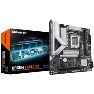 Gigabyte B860M EAGLE Intel 1851 Socket Motherboard, Micro-ATX, 2x DDR5 Slots, 2x M.2 Sockets, 1x USB-C Port, Fitted I/O Shield, 2.5GbE LAN, 1x DisplayPort / 1x HDMI Port - Image 2