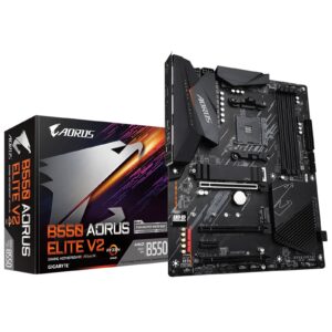 Gigabyte B550 AORUS ELITE V2 AMD AM4 Socket Motherboard, ATX, 4x DDR4 Slots, 2x M.2 Sockets, 1x USB-C Port, Fitted I/O Shield, 2.5GbE LAN, 1x DisplayPort / 1x HDMI Port - Image 3