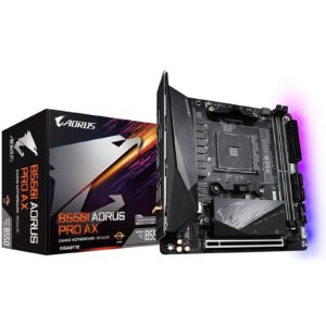 Gigabyte B550I AORUS PRO AX AMD AM4 Socket Motherboard, Mini-ITX, 2x DDR4 Slots, 2x M.2 Sockets, 1x USB-C Port, Fitted I/O Shield, 2.5GbE LAN, Wi-Fi 6, 1x DisplayPorts / 2x HDMI Port - Image 3