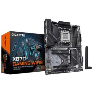 Gigabyte X870 GAMING WIFI6 AMD AM5 Socket Motherboard, ATX, 4x DDR5 Slots, 3x M.2 Sockets, 3x USB-C Port, Fitted I/O Shield, 2.5GbE LAN, Wi-Fi 6, 1x HDMI Port / 2x USB-C (USB4) - Image 3