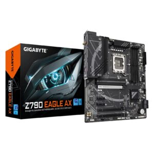 Gigabyte Z790 EAGLE AX Intel 1700 Socket Motherboard, ATX, 4x DDR5 Slots, 3x M.2 Sockets, 2x USB-C Port, Fitted I/O Shield, 2.5GbE LAN, Wi-Fi 6E, 1x DisplayPort / 1x HDMI Port - Image 3