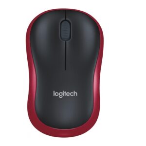 Logitech M185 Wireless Mouse, 2.4GHz with USB Mini Receiver, 12-Month Battery Life, 1000 DPI Optical Tracking, Ambidextrous, Compatible with PC, Mac, Laptop, Red and Black - Image 3