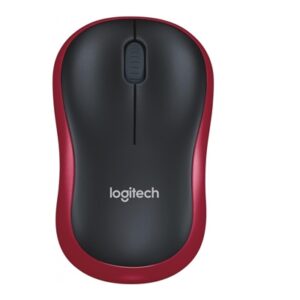 Logitech M185 Wireless Mouse, 2.4GHz with USB Mini Receiver, 12-Month Battery Life, 1000 DPI Optical Tracking, Ambidextrous, Compatible with PC, Mac, Laptop, Red and Black - Image 2