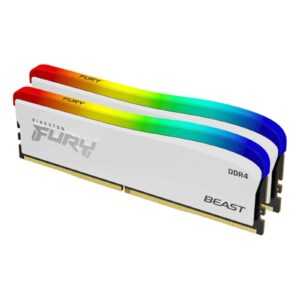 Kingston FURY Beast 16GB (2 x 8GB), DDR4, 3200 MHz, Single-rank Memory, White, DIMM, RGB - Image 3